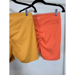 Tom Tiger Womens High Waisted Athletic‎ Shorts Ruched Butt Size XL